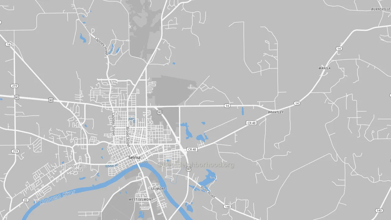 Transit Grade map of 36703, AL