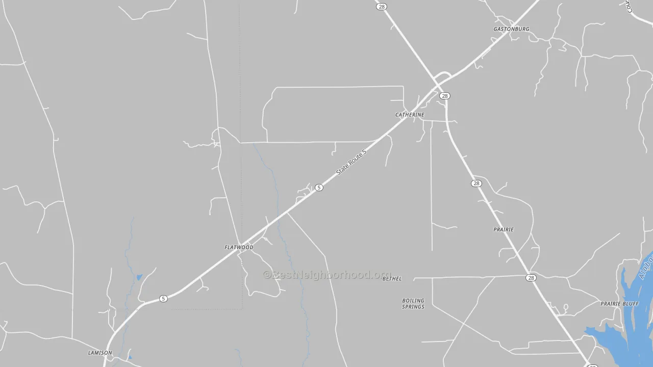 Transit Grade map of 36728, AL