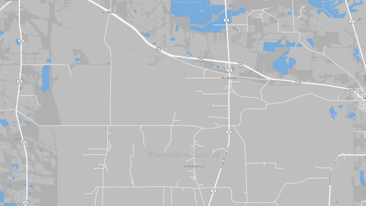 Transit Grade map of 36738, AL
