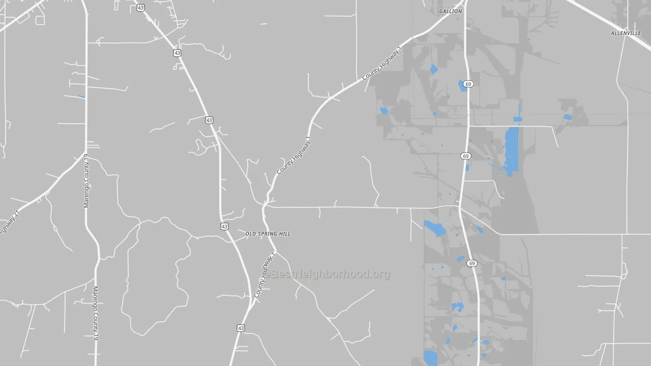 Transit Grade map of 36742, AL