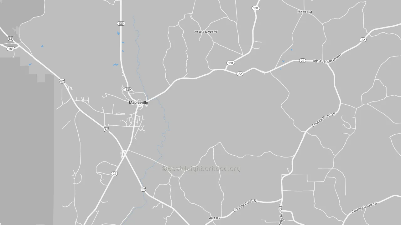 Transit Grade map of 36750, AL