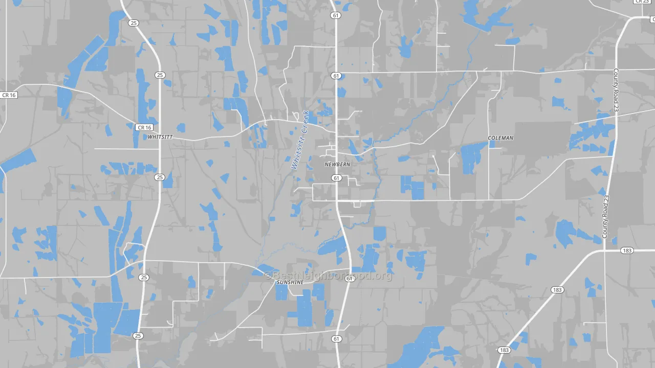 Transit Grade map of 36765, AL