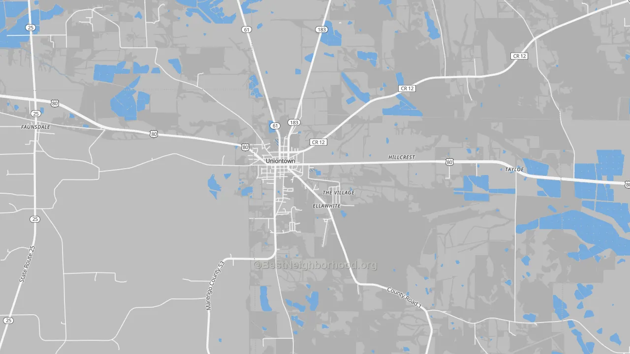 Transit Grade map of 36786, AL