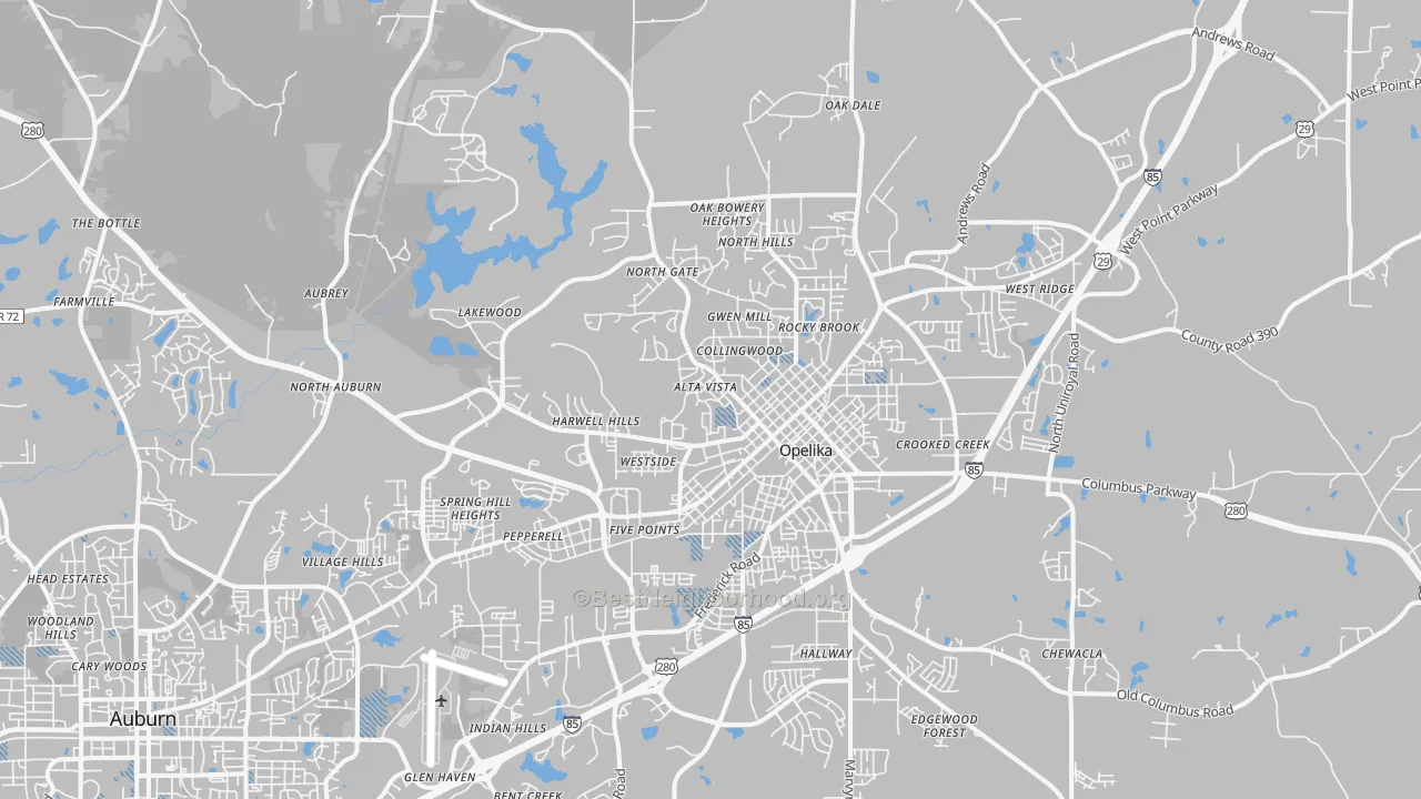 Transit Grade map of 36801, AL