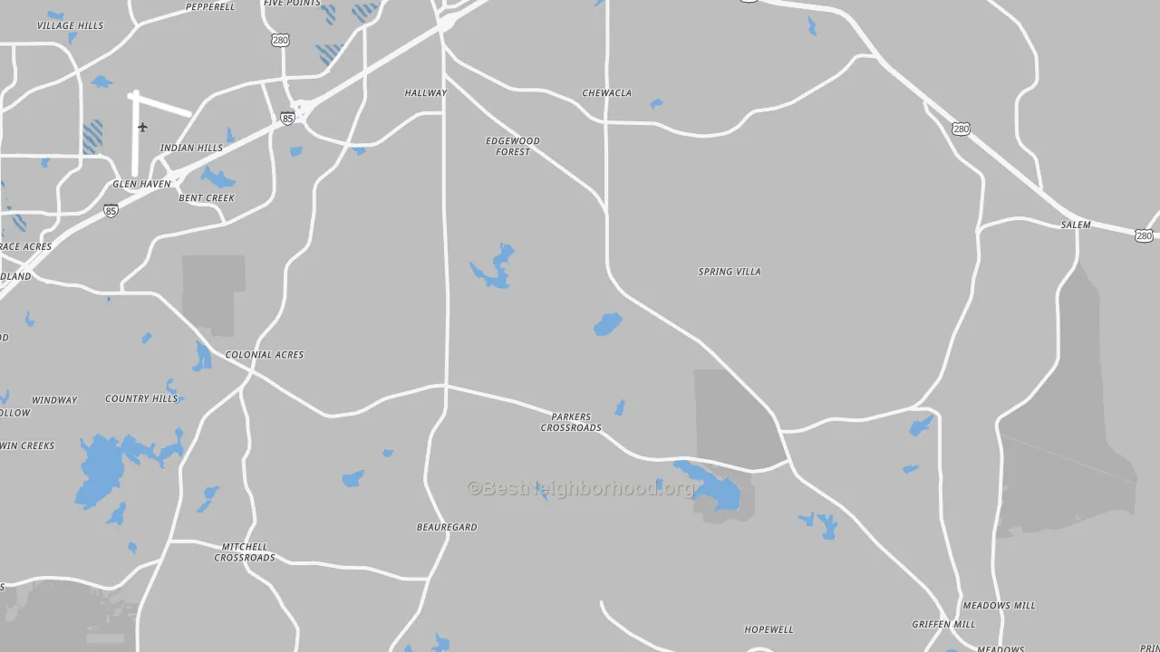 Transit Grade map of 36804, AL