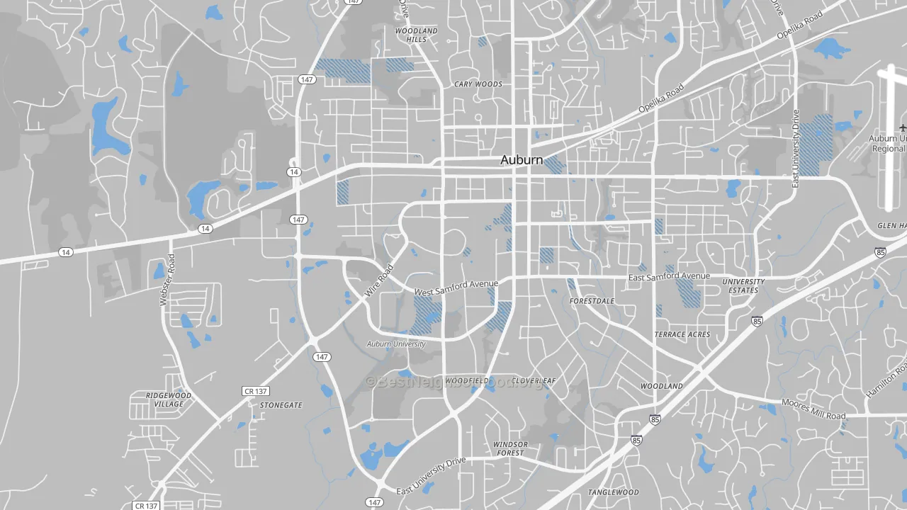 Transit Grade map of 36849, AL