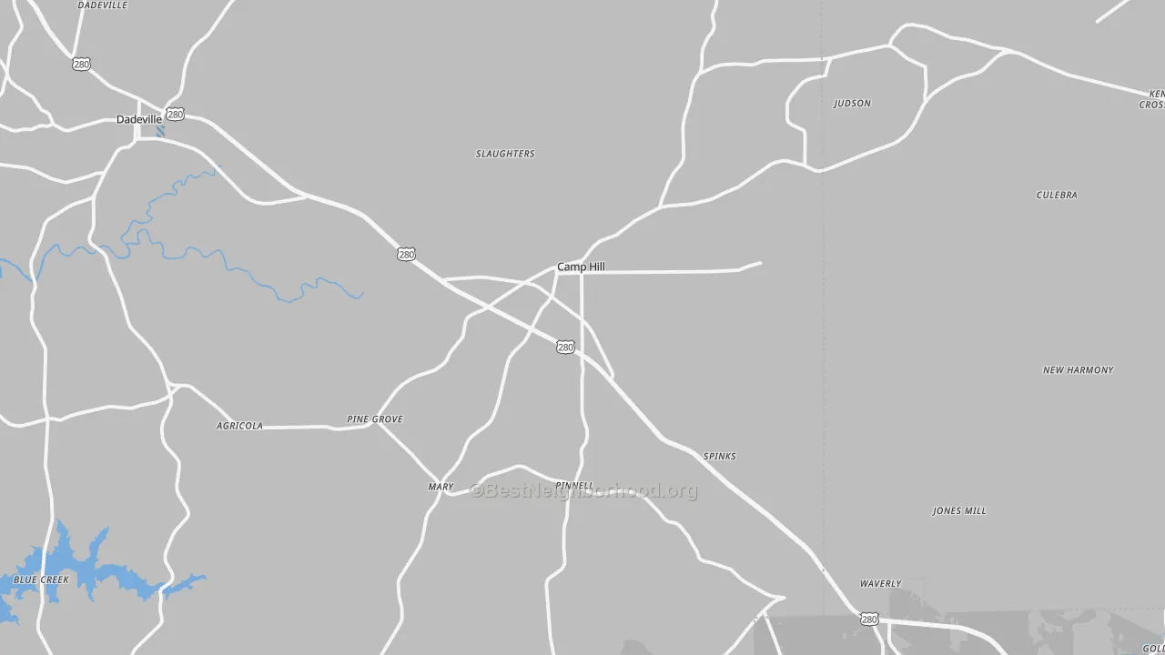 Transit Grade map of 36850, AL