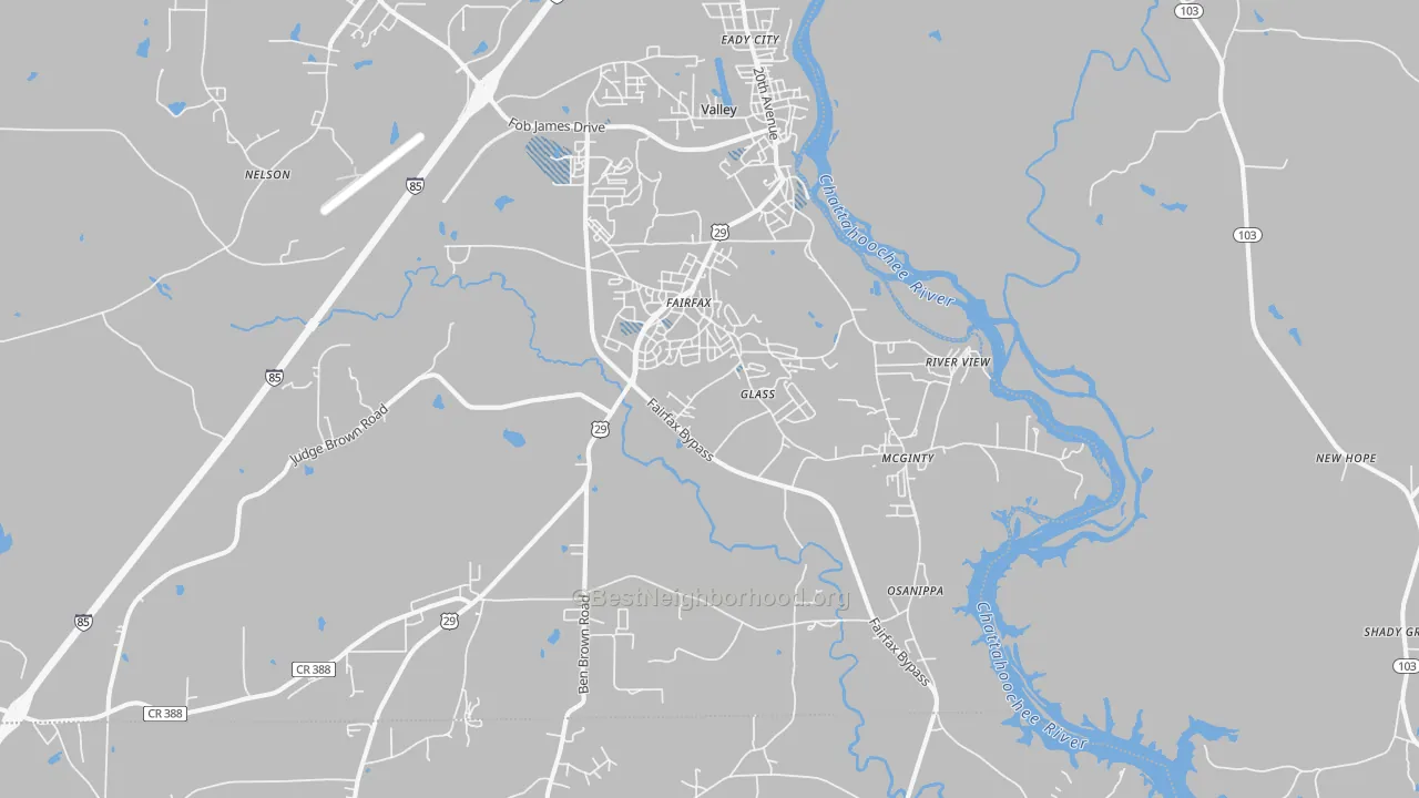 Transit Grade map of 36854, AL