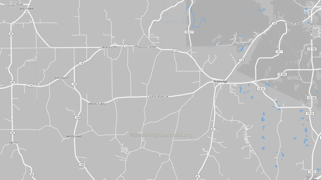 Transit Grade map of 36866, AL