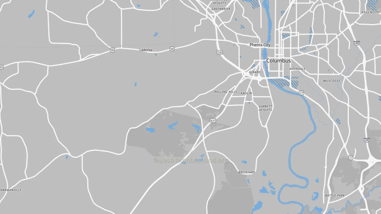 Transit Grade map of 36869, AL