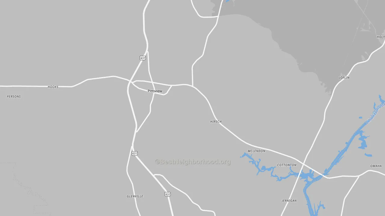 Transit Grade map of 36871, AL