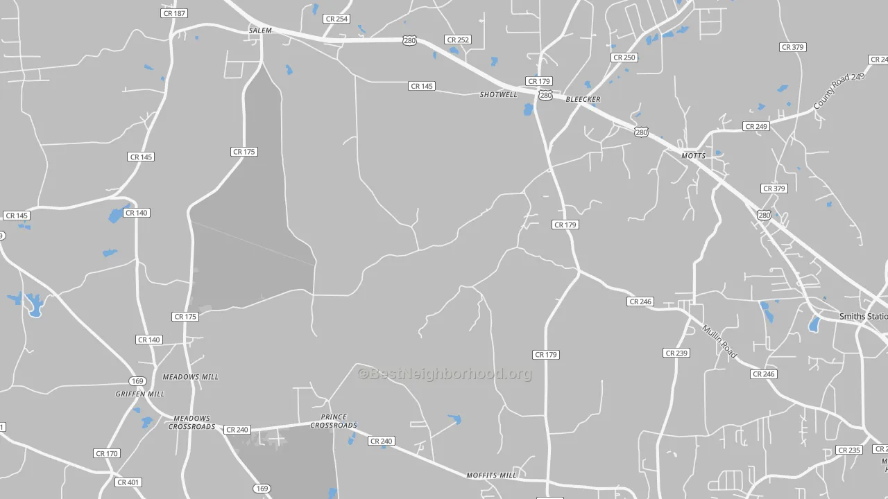 Transit Grade map of 36874, AL