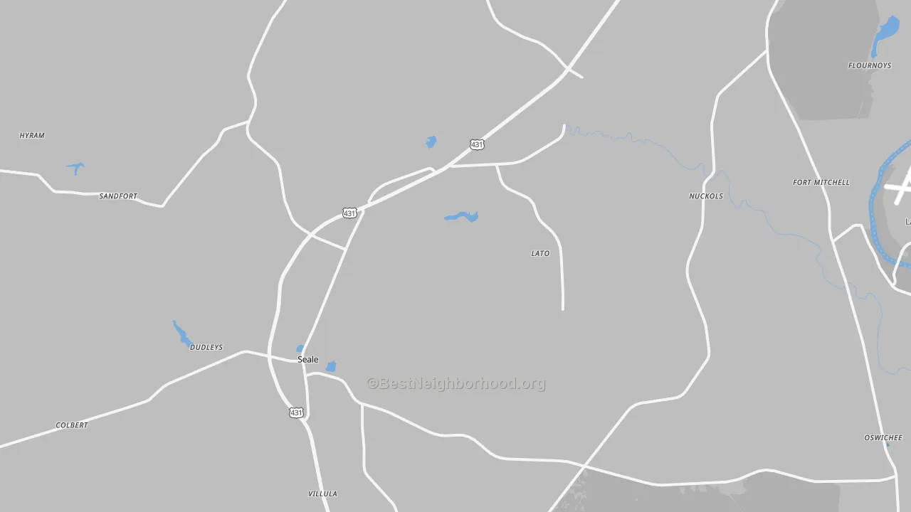 Transit Grade map of 36875, AL