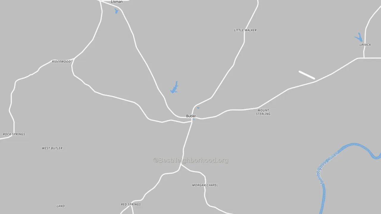 Transit Grade map of 36904, AL