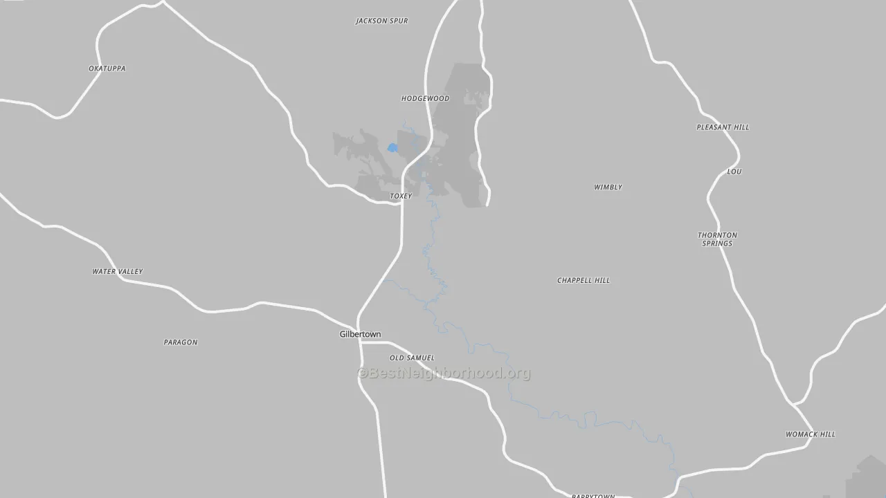 Transit Grade map of 36908, AL
