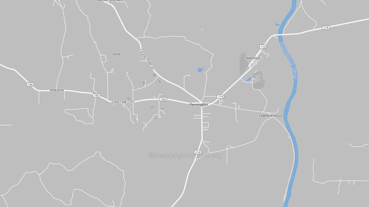 Transit Grade map of 36916, AL