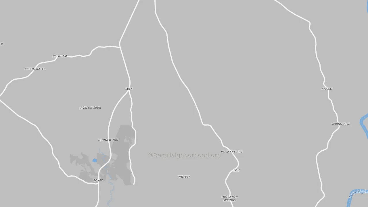 Transit Grade map of 36921, AL
