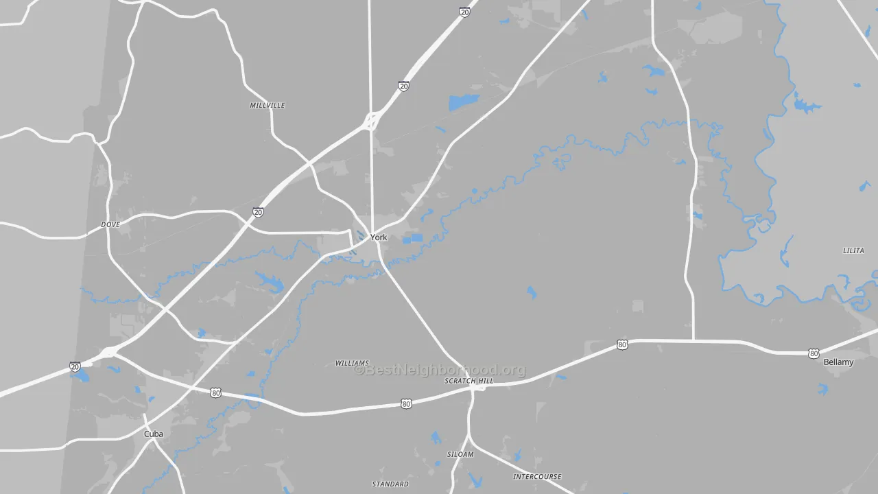 Transit Grade map of 36925, AL