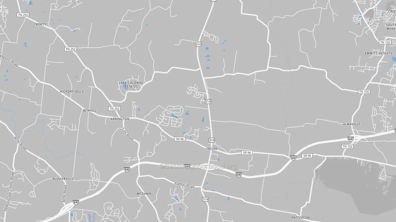 Transit Grade map of 37014, TN