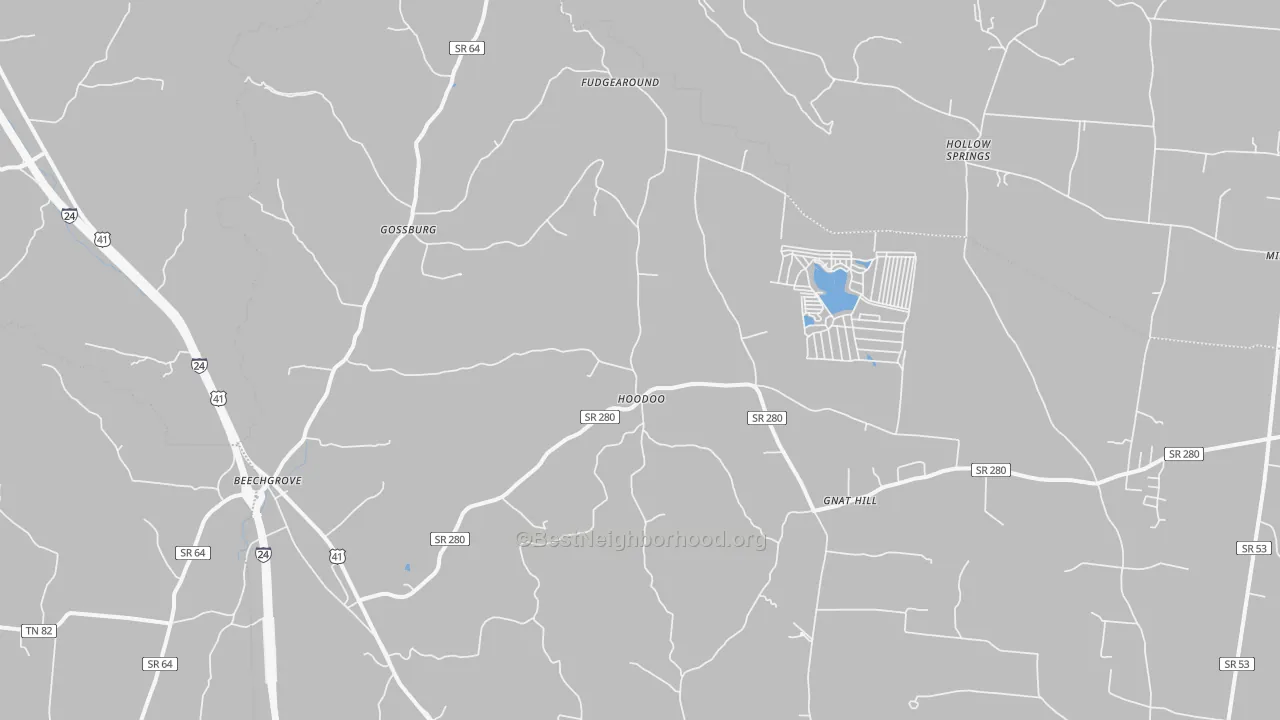 Transit Grade map of 37018, TN