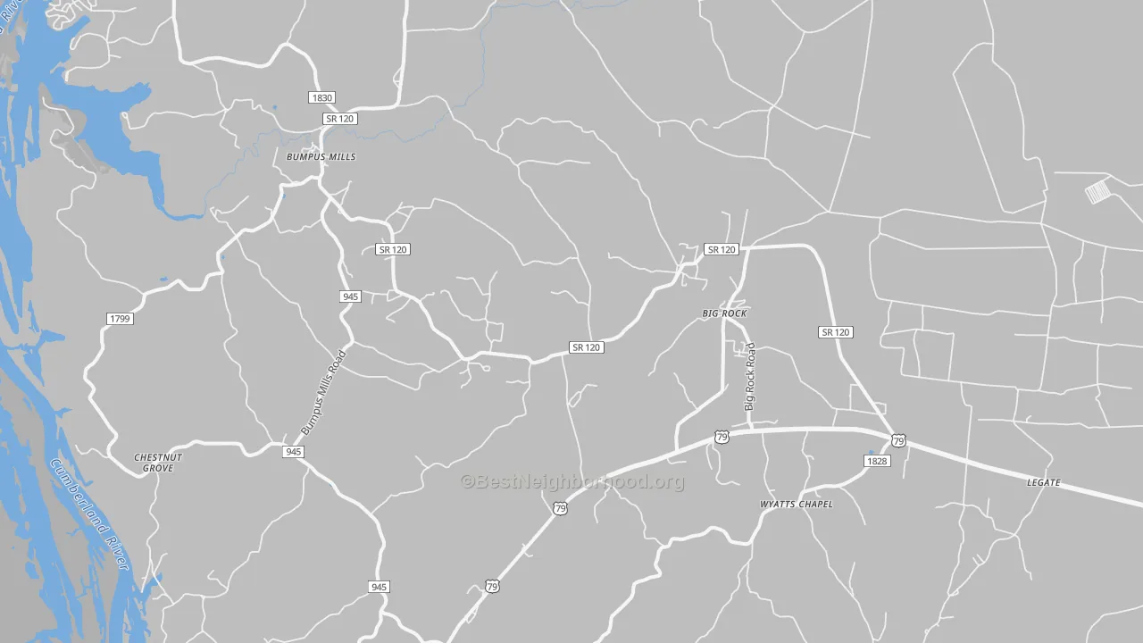 Transit Grade map of 37023, TN