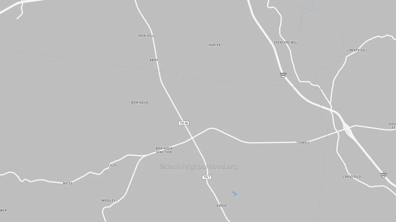 Transit Grade map of 37025, TN