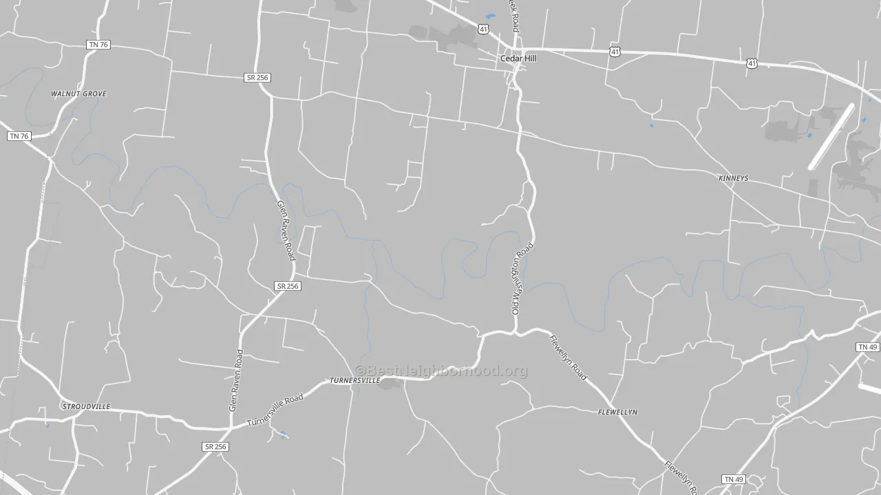 Transit Grade map of 37032, TN