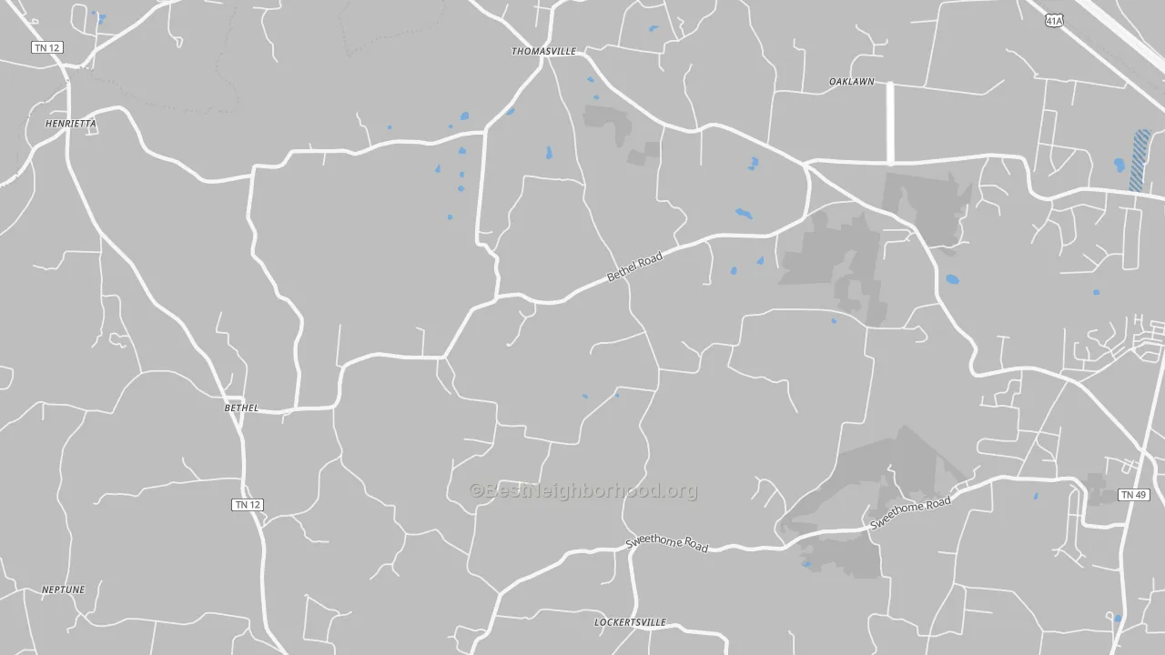 Transit Grade map of 37035, TN