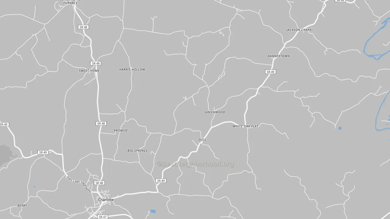 Transit Grade map of 37036, TN