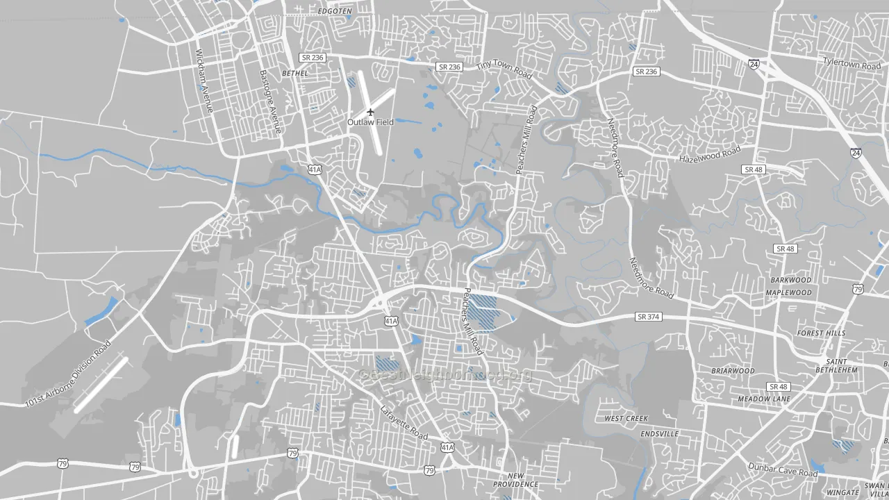 Transit Grade map of 37042, TN