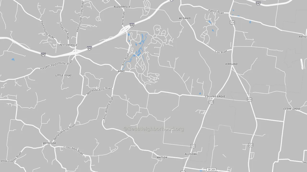 Transit Grade map of 37046, TN
