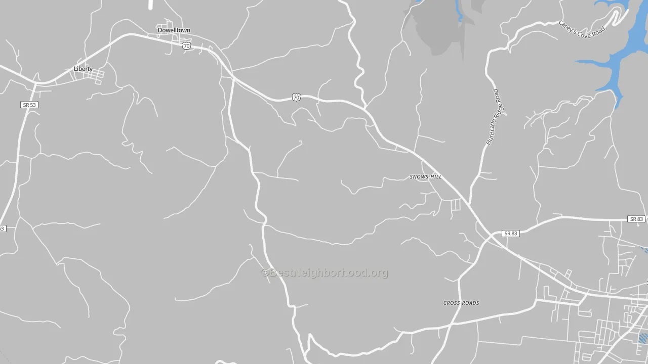 Transit Grade map of 37059, TN