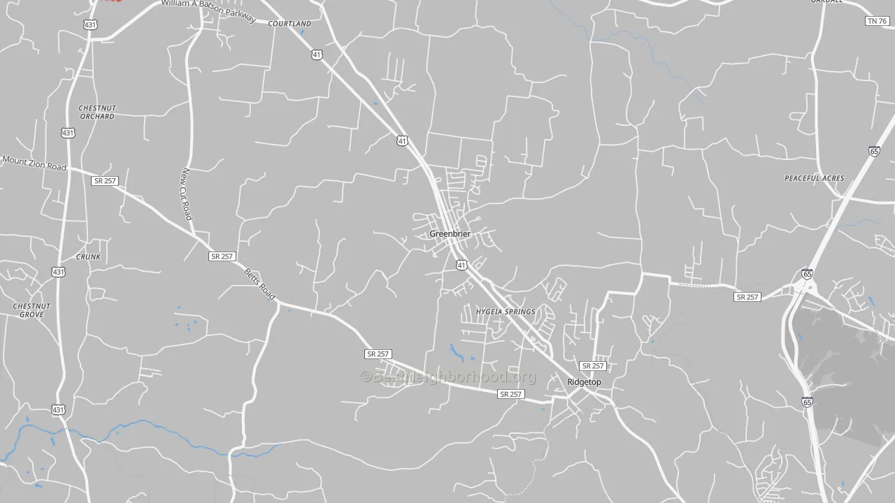 Transit Grade map of 37073, TN