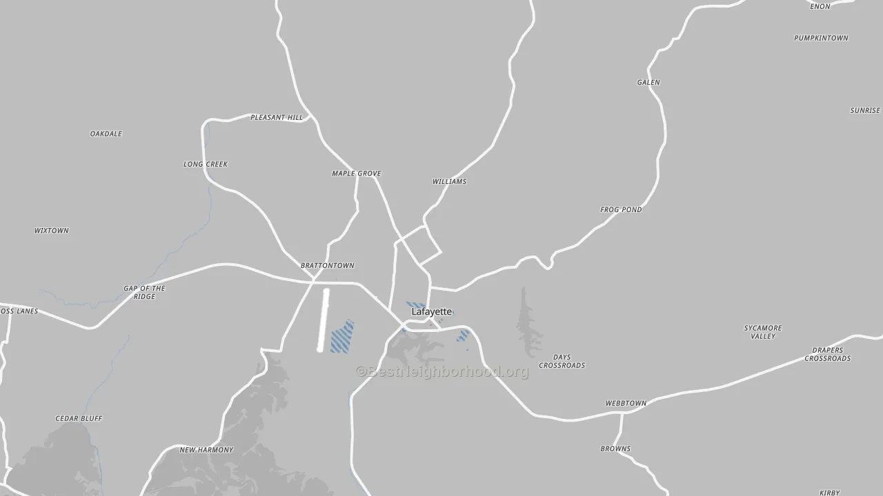 Transit Grade map of 37083, TN