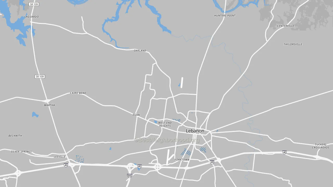 Transit Grade map of 37087, TN