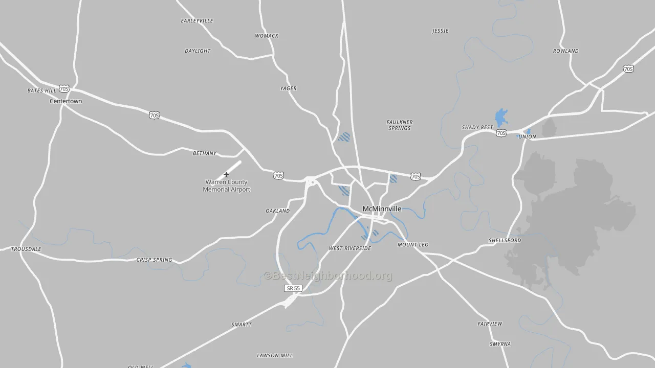 Transit Grade map of 37110, TN