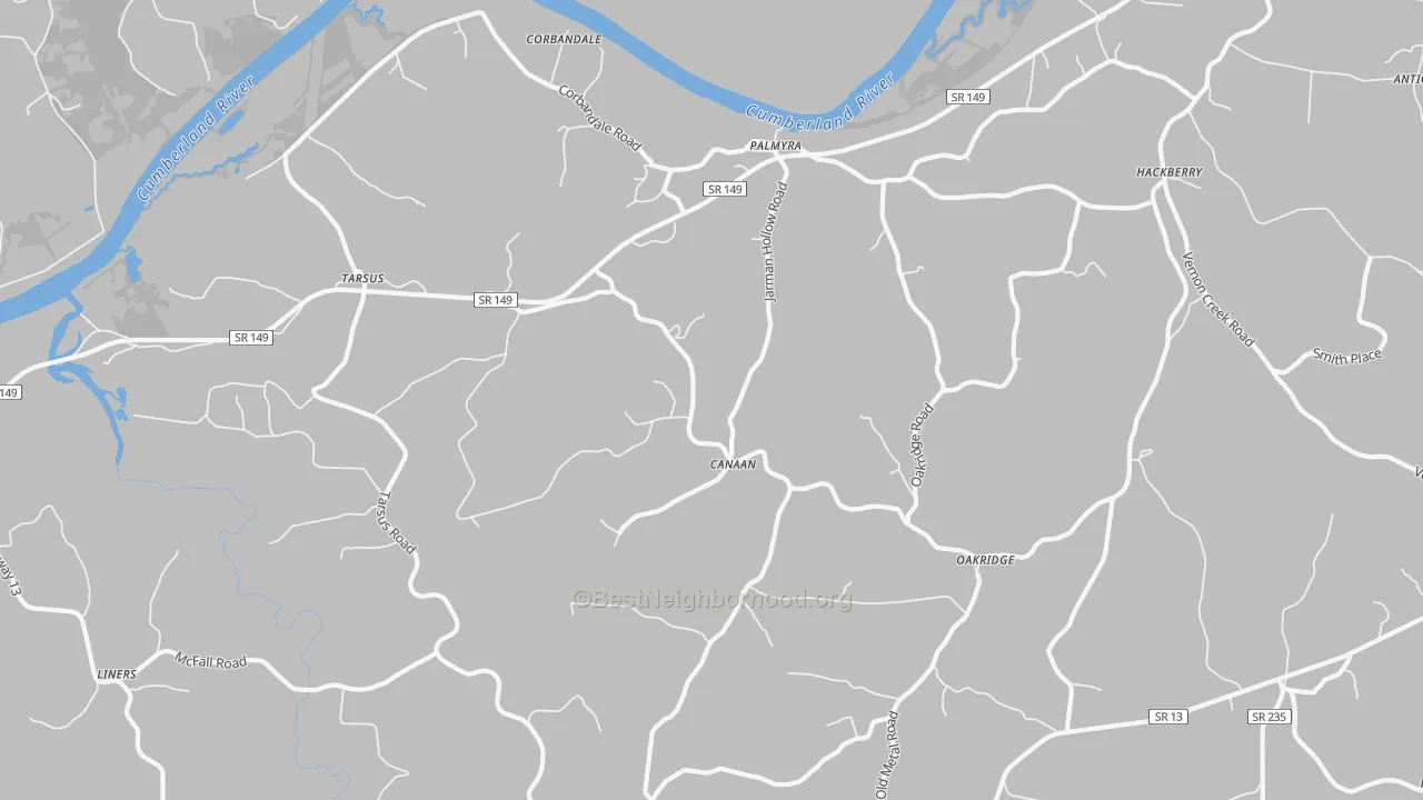 Transit Grade map of 37142, TN