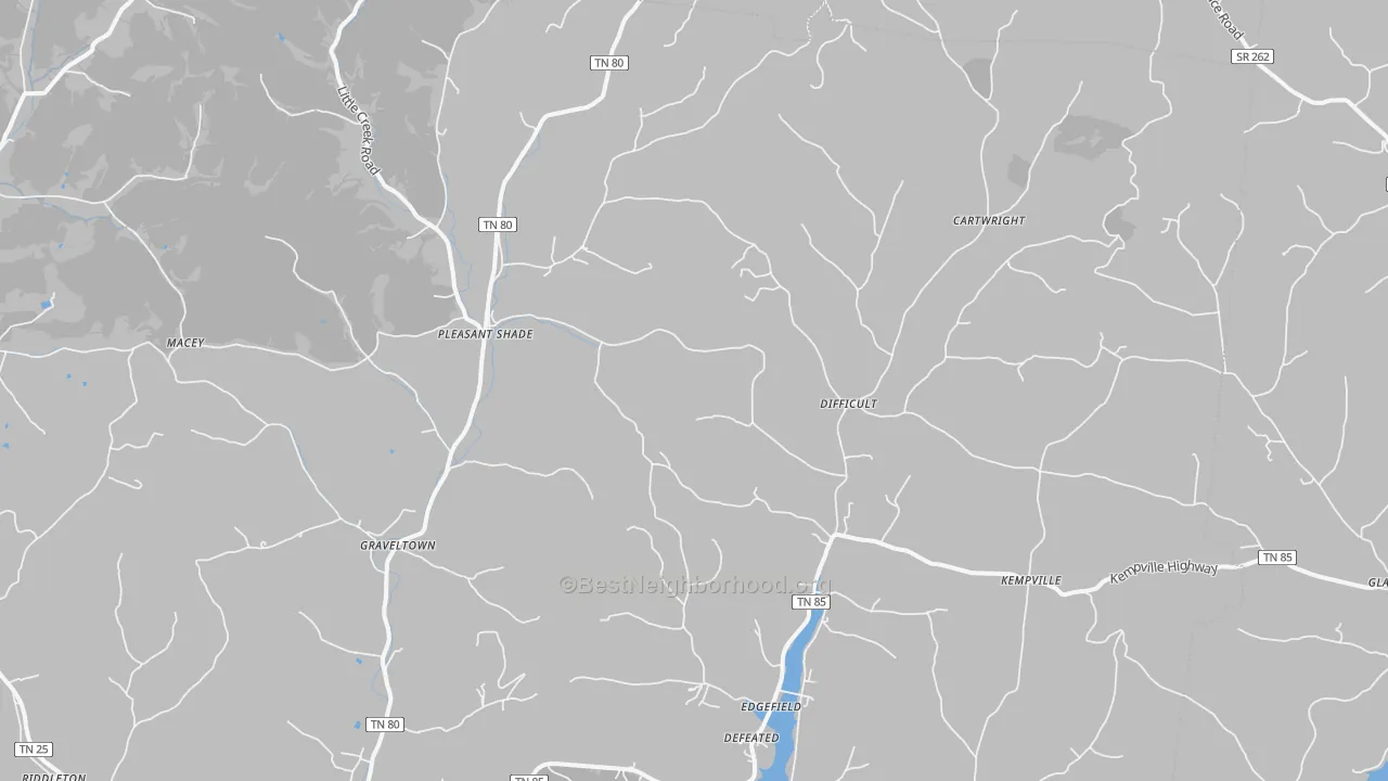 Transit Grade map of 37145, TN