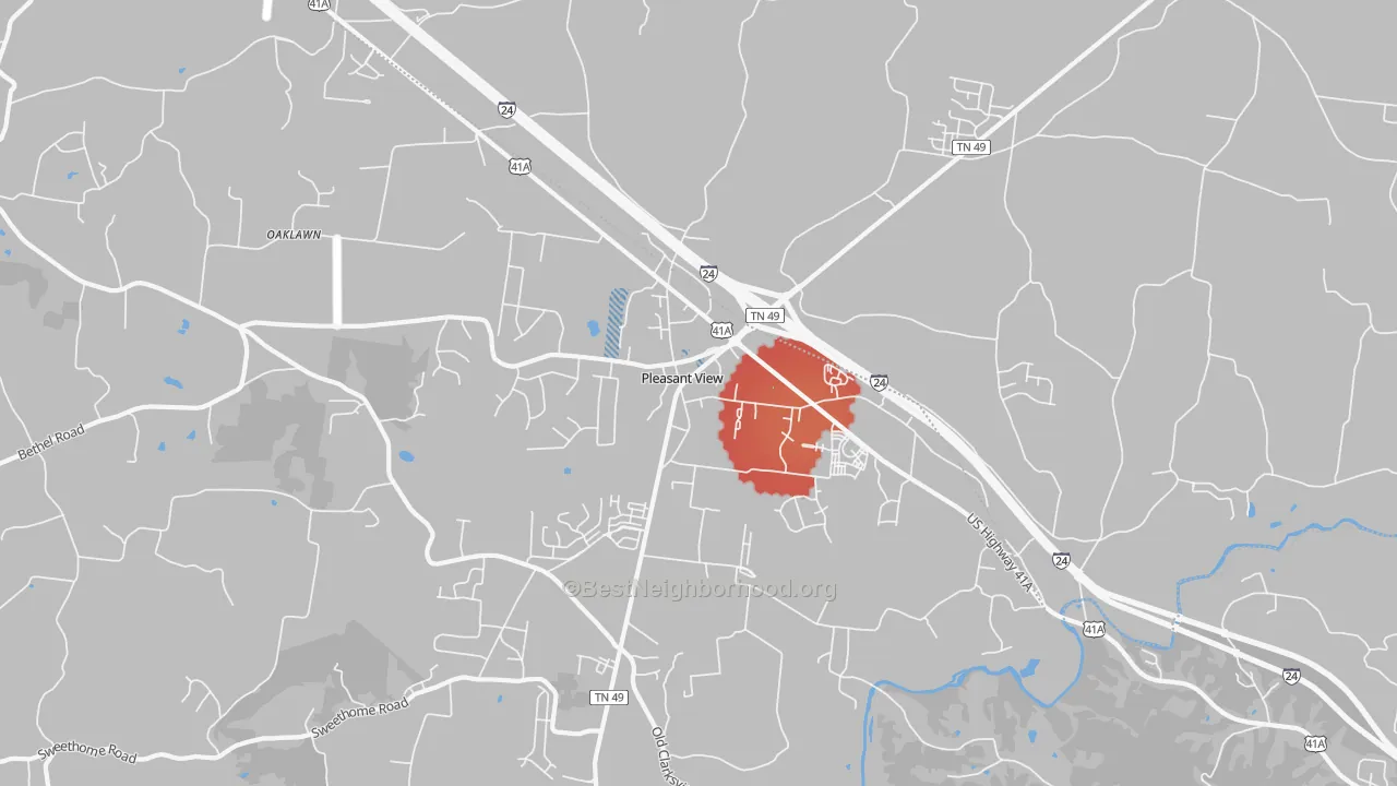 Transit Grade map of 37146, TN