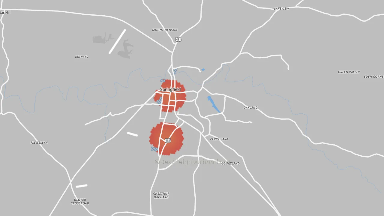 Transit Grade map of 37172, TN