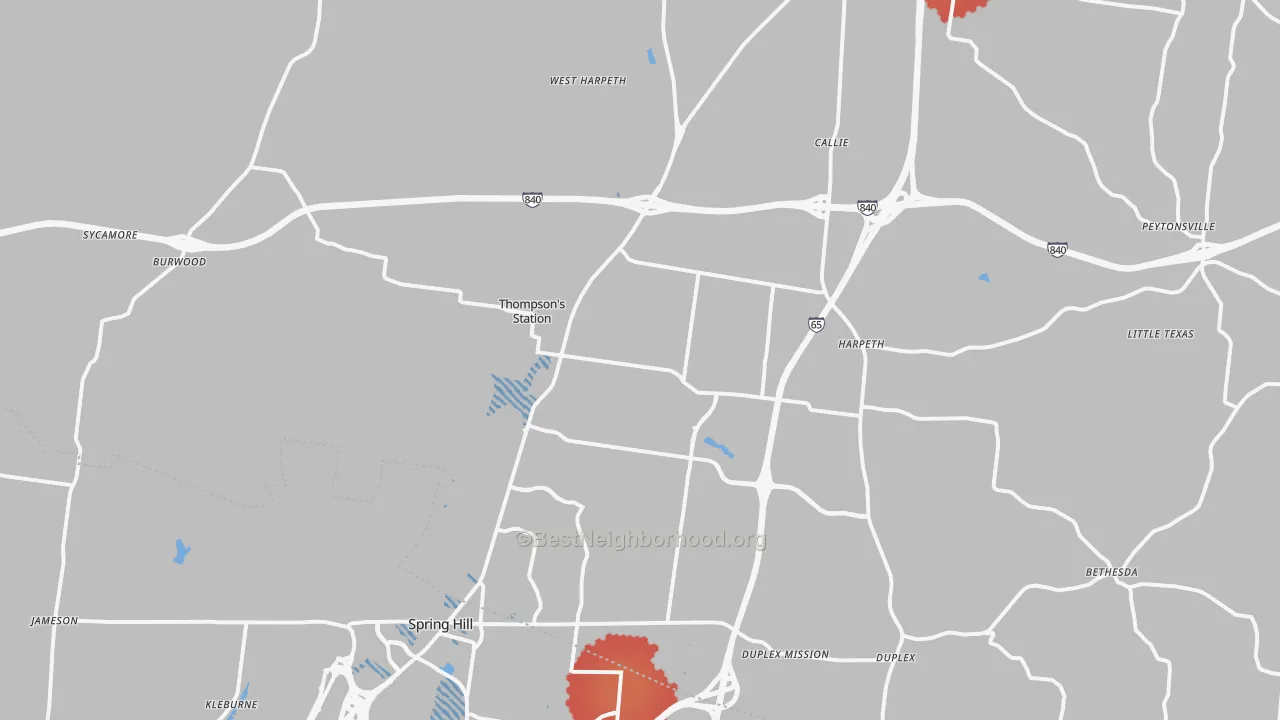 Transit Grade map of 37179, TN