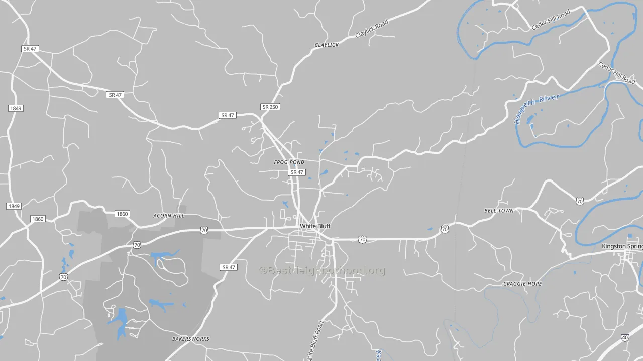 Transit Grade map of 37187, TN