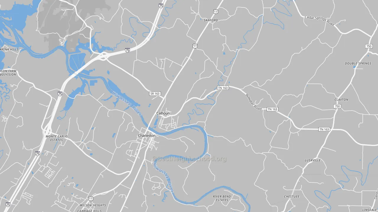 Transit Grade map of 37309, TN