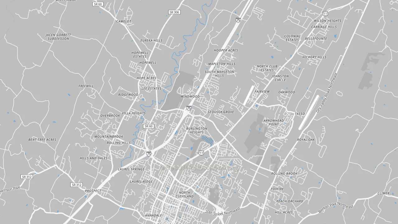 Transit Grade map of 37312, TN