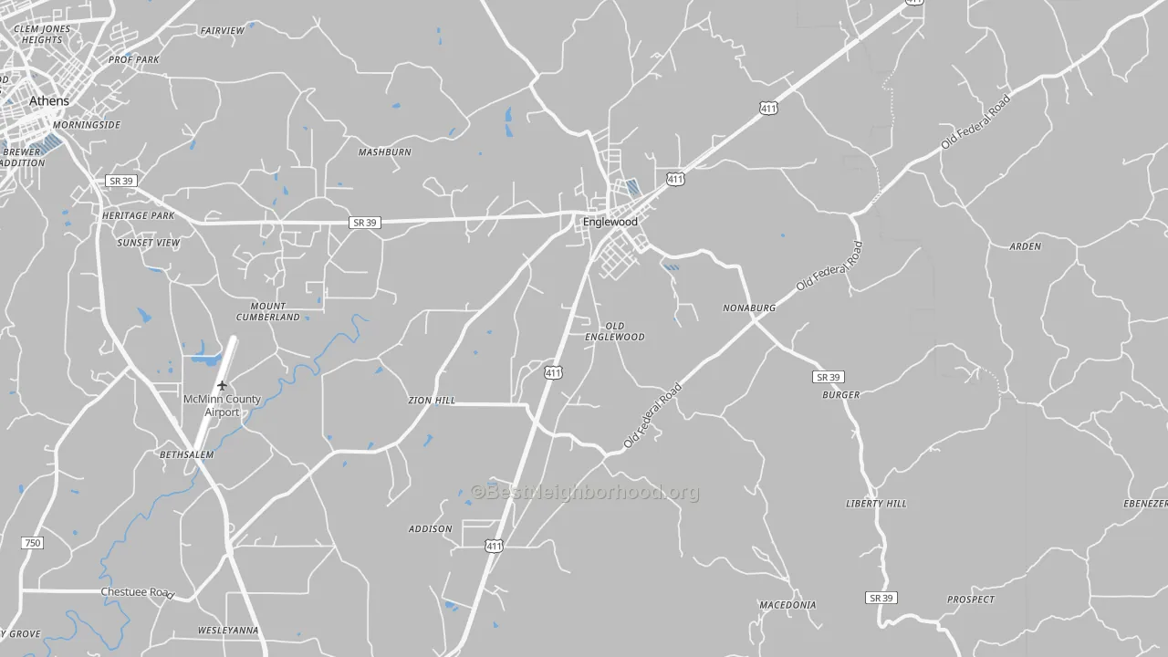 Transit Grade map of 37329, TN