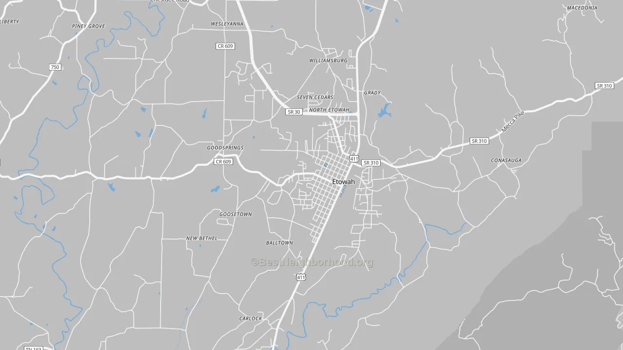 Transit Grade map of 37331, TN