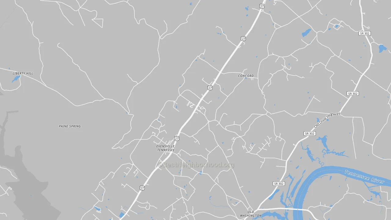 Transit Grade map of 37332, TN