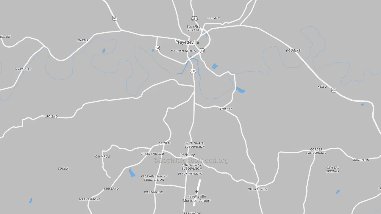Transit Grade map of 37334, TN