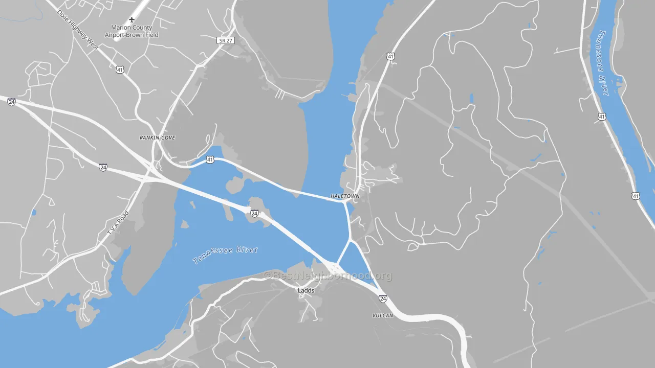 Transit Grade map of 37340, TN