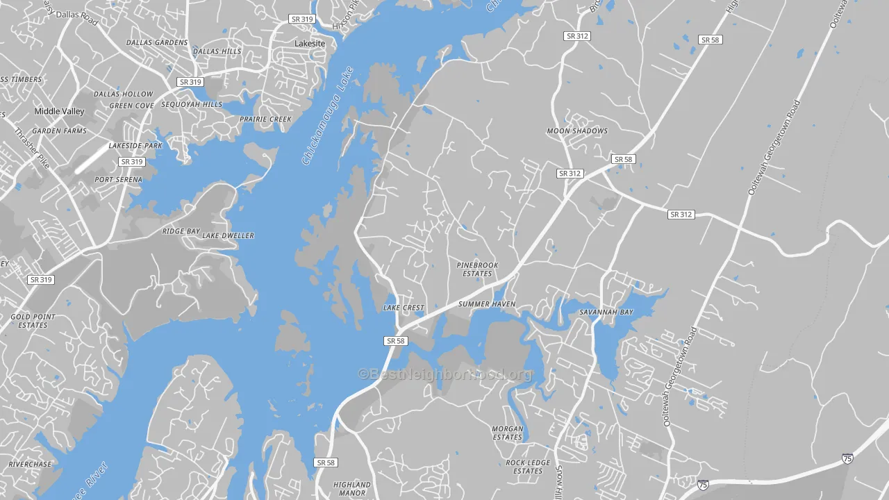 Transit Grade map of 37341, TN